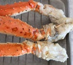 Steaming frozen cooked Alaskan crab legs is Today's Delight