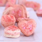 Heart Macarons filled with Strawberry Buttercream is Today's Delight.
